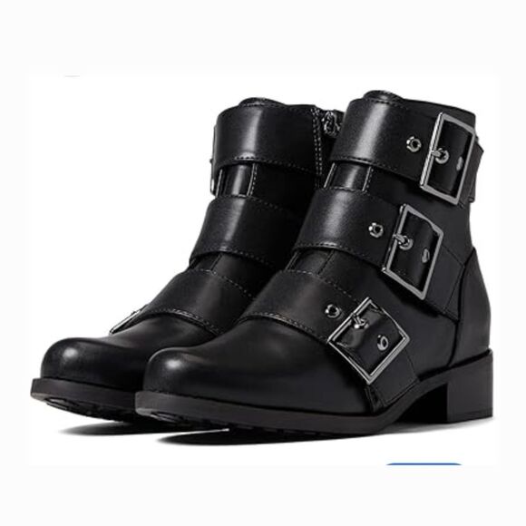 Blondo Volt Triple Buckle Combat Boots In Black Size 10 - Picture 1 of 16